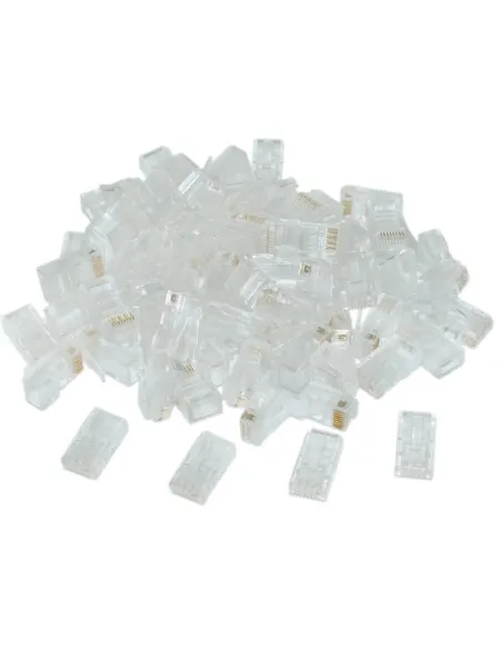 Gembird LC-8P8C-002/100 Conector RJ45 Cat.6 UTP Sólidos Bolsa 100 Unidades Transparente