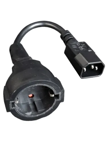 Gembird PC-SFC14M-01 Cable Adaptador de Alimentación C14(M) a Schuko(H) 15cm Negro