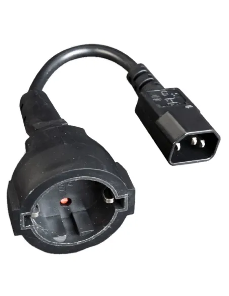 Gembird PC-SFC14M-01 Cable Adaptador de Alimentación C14(M) a Schuko(H) 15cm Negro