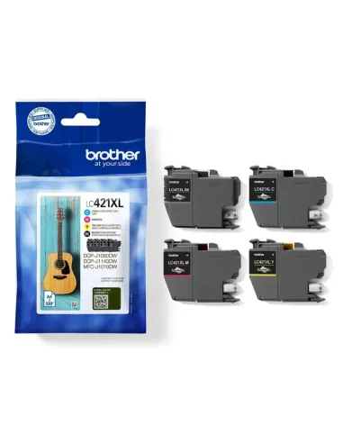 Brother LC421VAL XL Multipack 4 Cartuchos de Tinta Negro/Cian/Magenta/Amarillo