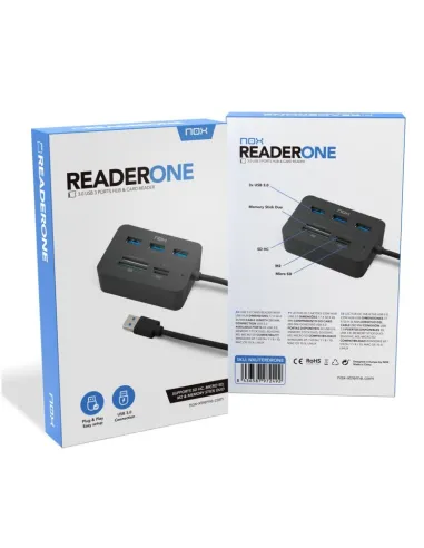 NOX Lite Reader One Lector de Tarjetas y HUB USB 3.0