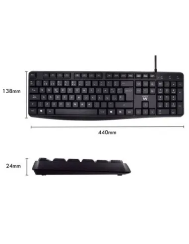 Ewent EW3006 Combo Teclado y Mouse con Escritura Silenciosa