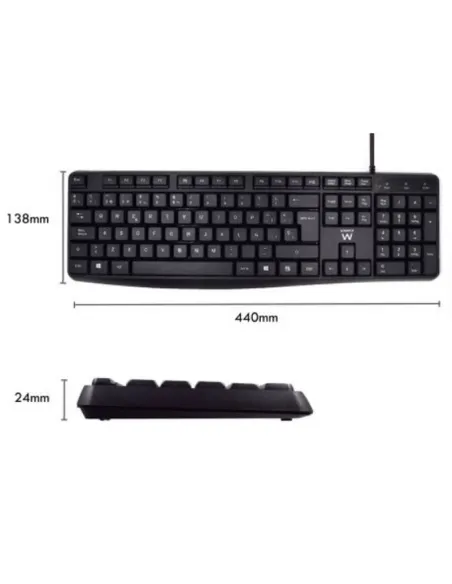 Ewent EW3006 Combo Teclado y Mouse con Escritura Silenciosa