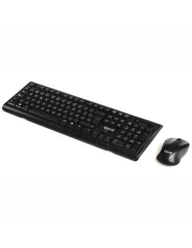 iggual WMK-DARK Kit Teclado y Ratón Inalámbricos Negros