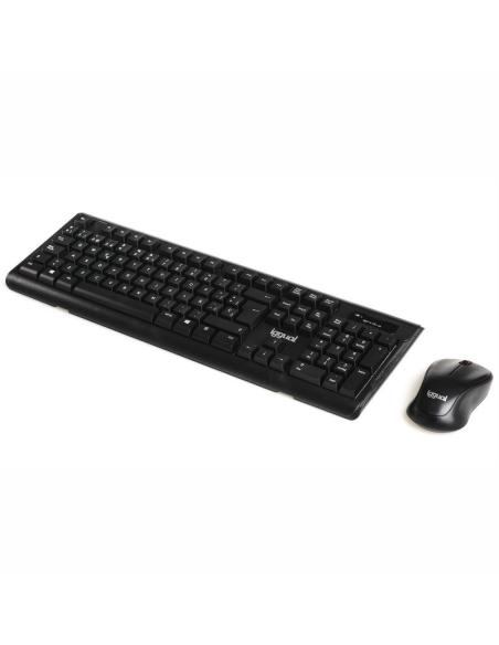iggual WMK-DARK Kit Teclado y Ratón Inalámbricos Negros