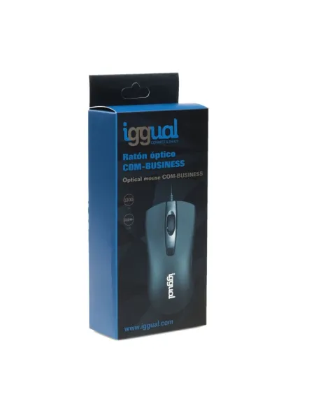 iggual IGG317648 COM-BUSINESS-1200DPI Ratón Óptico Negro