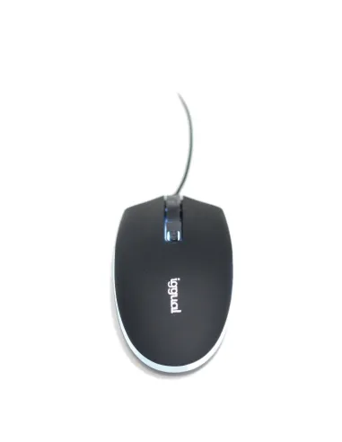 iggual IGG317624 COM-LED-1600DPI Ratón Óptico Negro