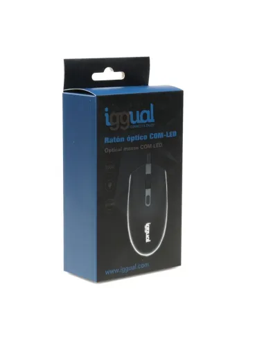 iggual IGG317624 COM-LED-1600DPI Ratón Óptico Negro