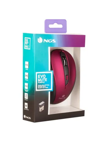 NGS Evo Mute Purple Ratón Inalámbrico Púrpura