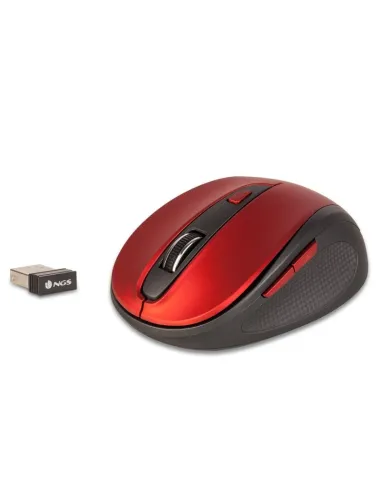NGS Evo Mute Red Ratón Inalámbrico Rojo