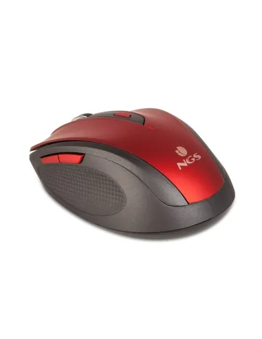 NGS Evo Mute Red Ratón Inalámbrico Rojo