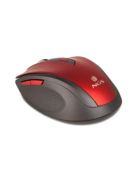 NGS Evo Mute Red Ratón Inalámbrico Rojo