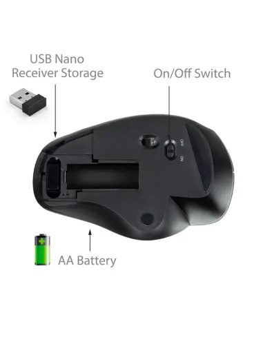 Ewent EW3151 Ratón Inalambrico 1600DPI Negro