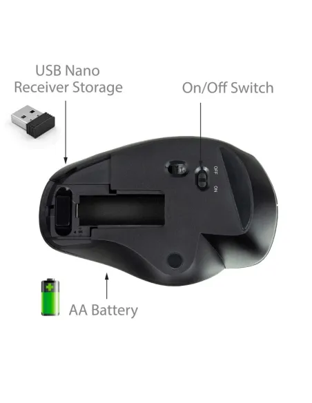 Ewent EW3151 Ratón Inalambrico 1600DPI Negro