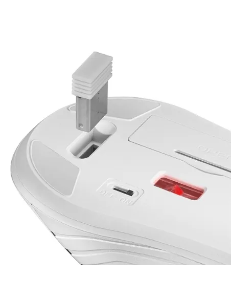 Mars Gaming MMW2 Ratón Gaming Inalámbrico RGB 3200 DPI Blanco