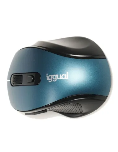 Iggual Ergonomic-M Ratón Inalámbrico 1600DPI Azul