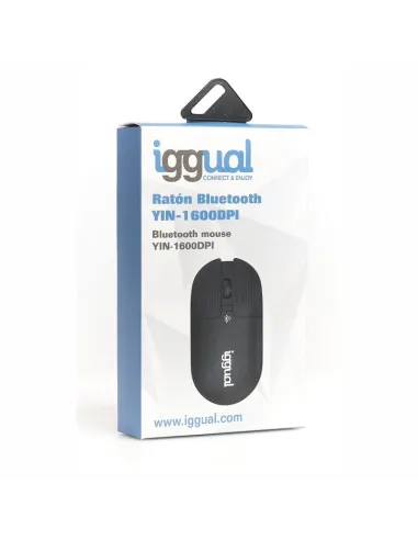 iggual YIN-1600DPI Ratón Bluetooth Negro
