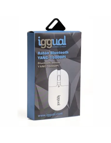 iggual YANG-1600DPI Ratón Bluetooth Blanco