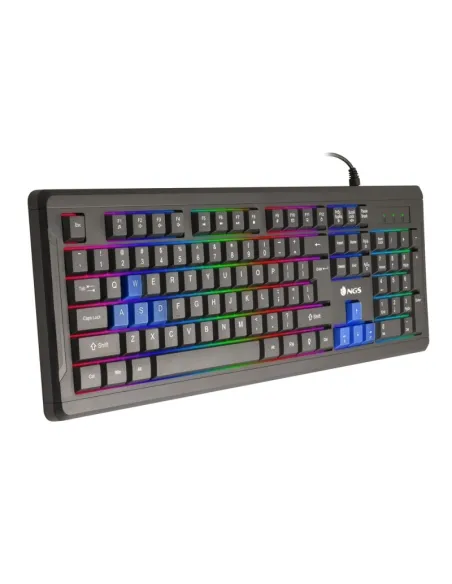 NGS GKX-305 Teclado Gaming con Luces LED y Teclas Multimedia