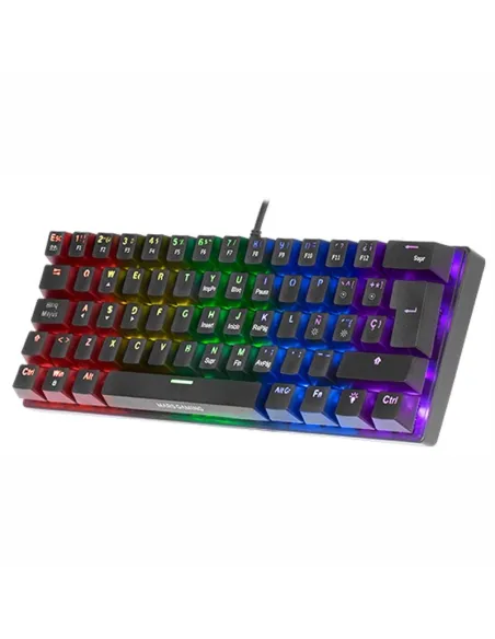 Mars Gaming MK60 Teclado Mecánico Negro FRGB Switch Rojo Layout Español