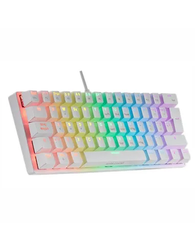 Mars Gaming MK60WBRES Teclado Mecánico Blanco FRGB Switch Marrón Layout Español