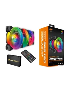 Cougar Vortex SPB 120 Pack 3 Ventiladores Suplementarios RGB  + Controlador + Mando