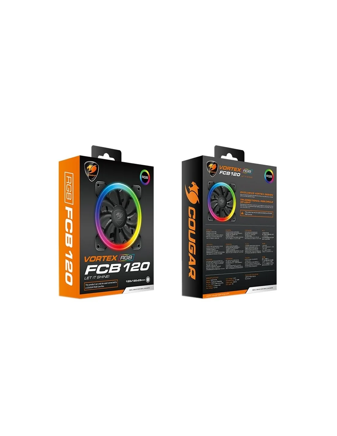 Cougar Vortex FCB 120 RGB Ventilador Suplementario