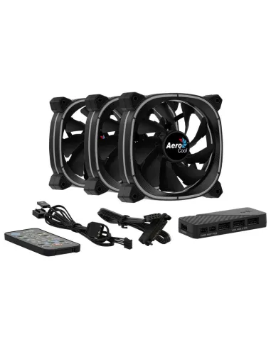 Aerocool Astro 12 Pro RGB Pack 3 Ventiladores 120mm