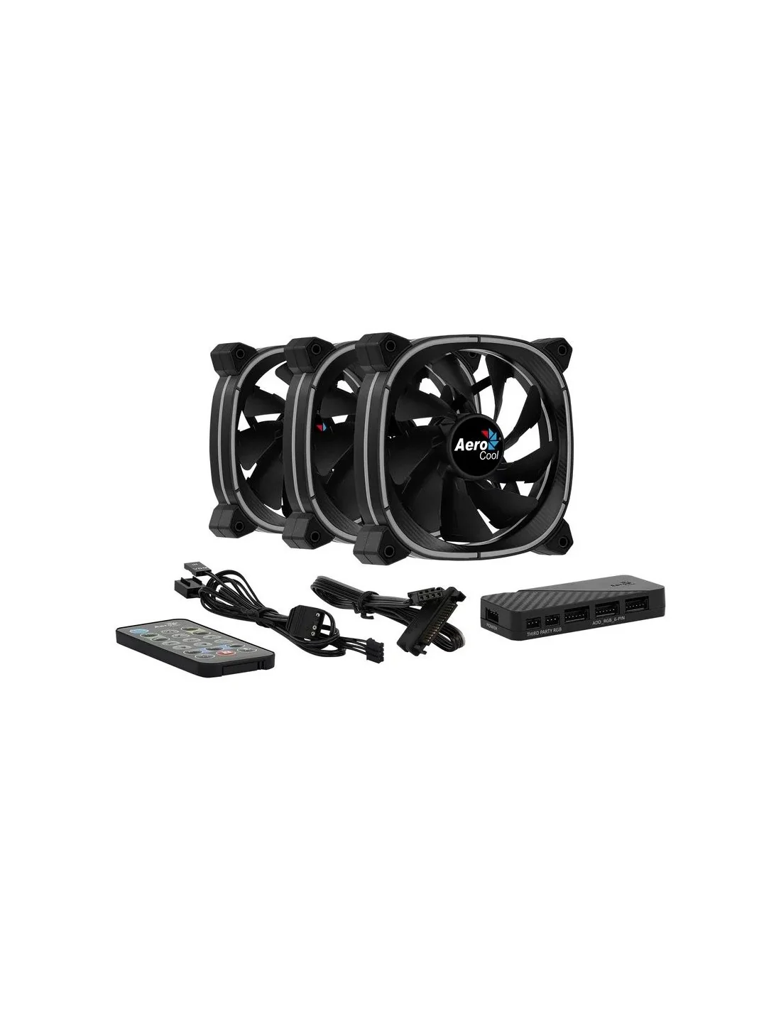 Aerocool Astro 12 Pro RGB Pack 3 Ventiladores 120mm