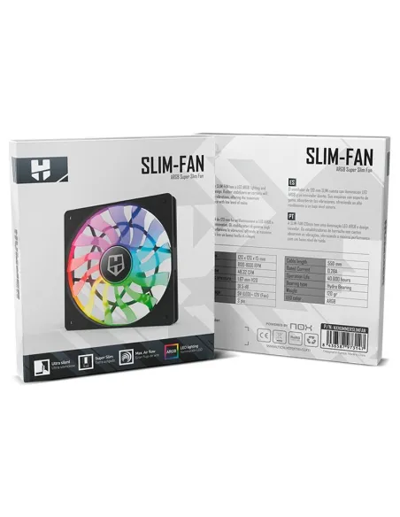 Nox Hummer SLIM-Fan Ventilador 120mm aRGB