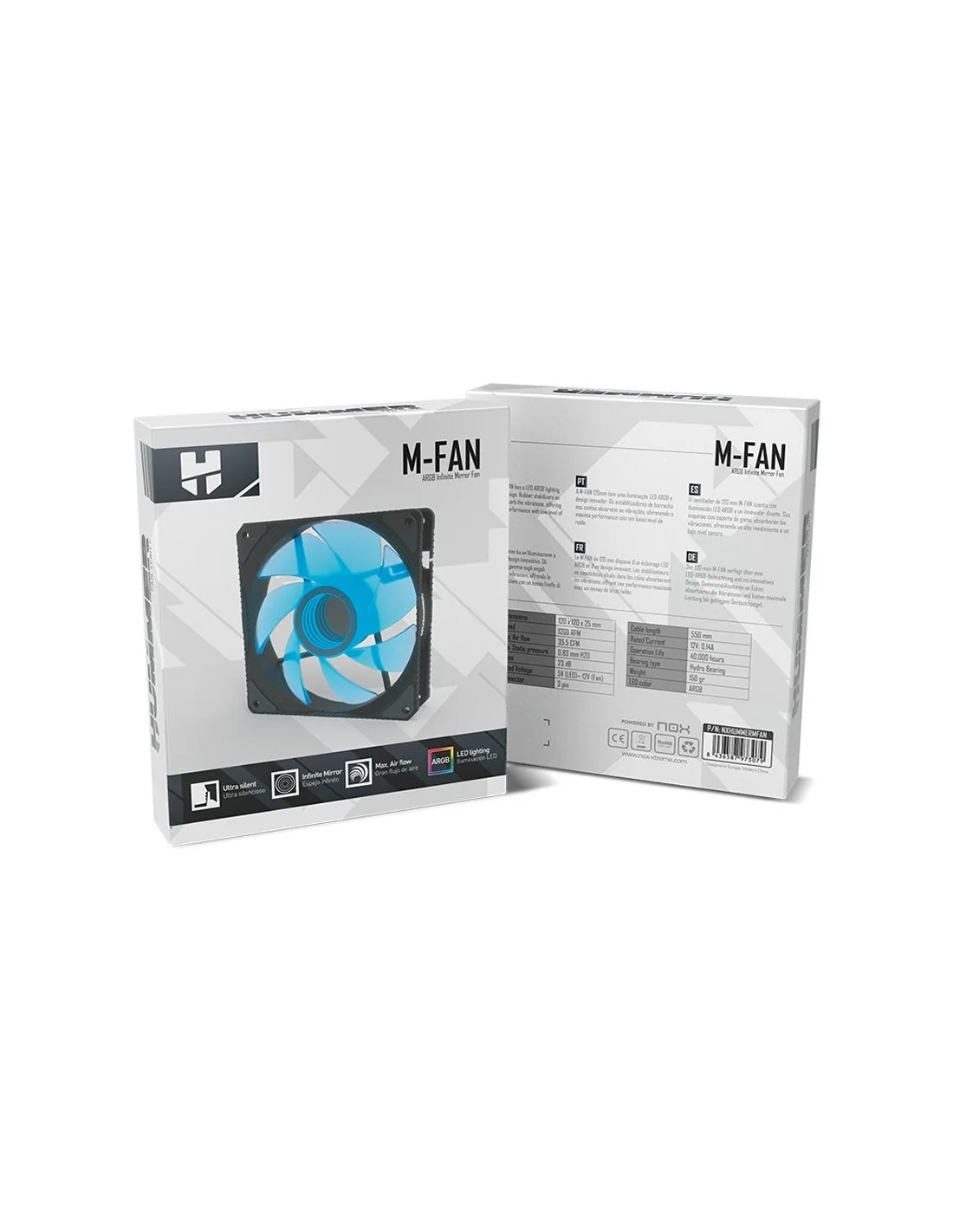 Nox Hummer M-FAN Espejo Infinito Ventilador ARGB 120mm