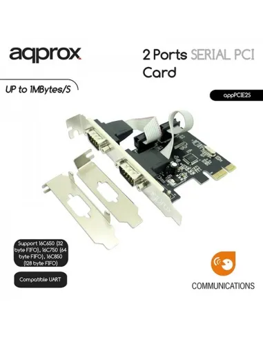 Approx Tarjeta PCI-Express 2 Puertos Serie