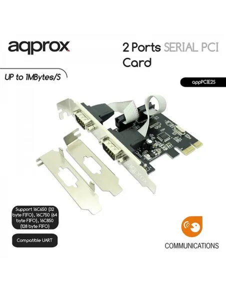 Approx Tarjeta PCI-Express 2 Puertos Serie