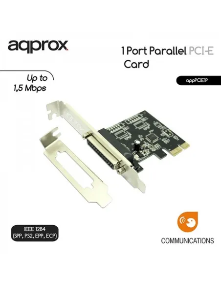 Approx APPPCIE1P Tarjeta PCI-E Puerto Paralelo PCI-E x1