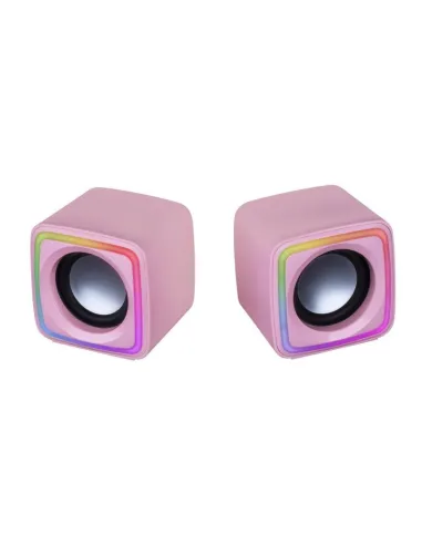 Mars Gaming MSCUBEW Altavoces Gaming RGB DSP 8W Rosa