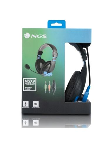 NGS MSX9 Pro Auricular con Micrófono Azul