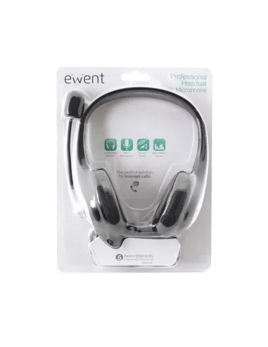 Ewent EW3562 Auriculares con Micrófono Stereo Negro