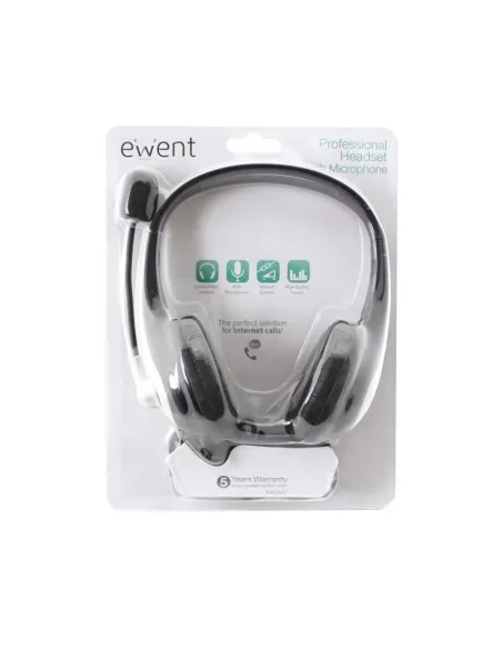 Ewent EW3562 Auriculares con Micrófono Stereo Negro