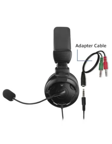 Ewent EW3564 Auriculares con Micrófono Negros