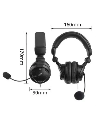 Ewent EW3564 Auriculares con Micrófono Negros