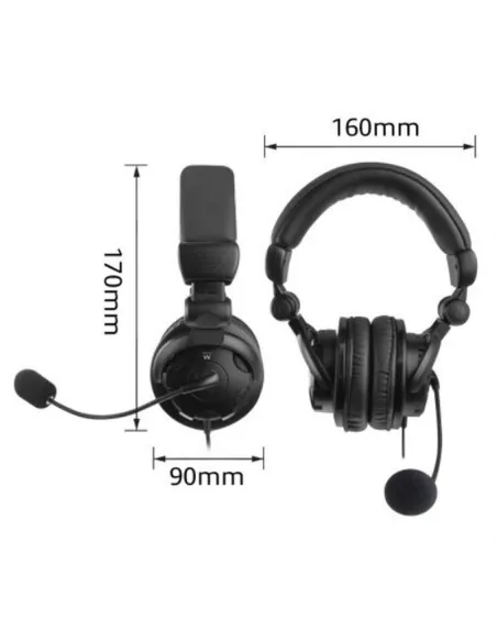 Ewent EW3564 Auriculares con Micrófono Negros