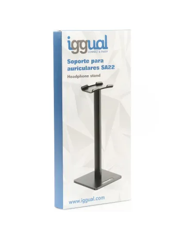 Iggual SA22 Soporte para Auriculares Negro