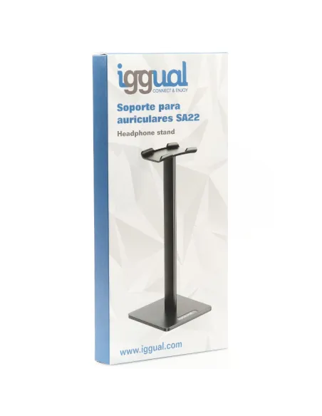 Iggual SA22 Soporte para Auriculares Negro