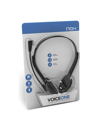 Nox Auricular Stereo con Microfono Negro