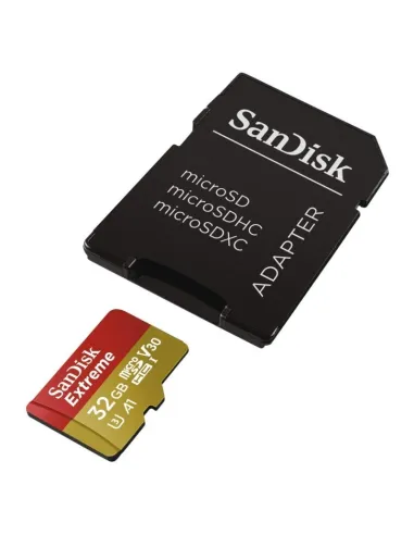 SanDisk Extreme MicroSDXC 32GB Clase 10 U3 V30 A2 UHS-I + Adaptador SD