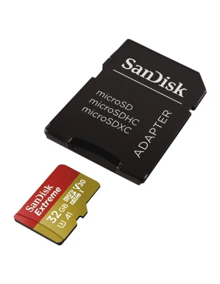 SanDisk Extreme MicroSDXC 32GB Clase 10 U3 V30 A2 UHS-I + Adaptador SD