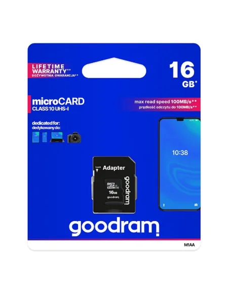 GoodRam microCARD MicroSDXC 16GB UHS-I Clase 10 U1