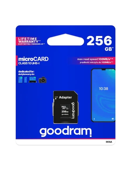 GoodRam microCARD MicroSDXC 256GB UHS-I Clase 10 U1