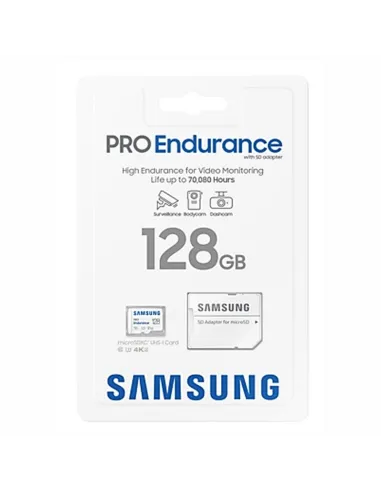 Samsung PRO Endurance microSDXC 128GB UHS-I V30 Clase 10 con Adaptador