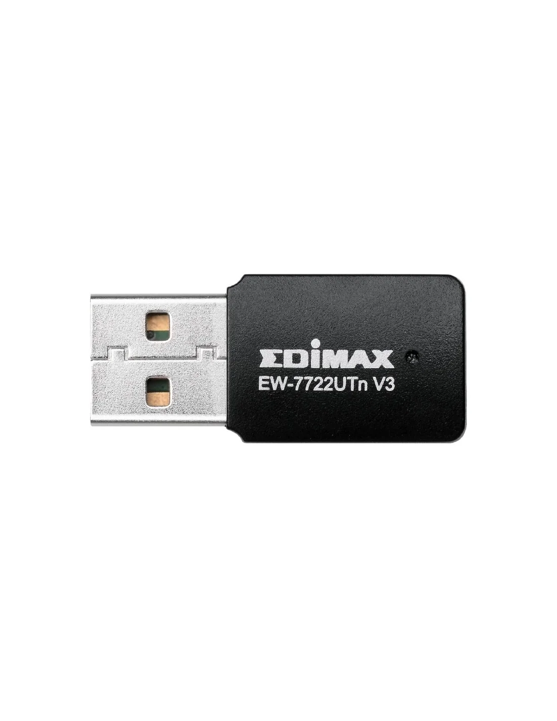 Edimax EW-7722UTNV3 Mini Adaptador Inalámbrico USB WiFi 4 Banda Única Negro